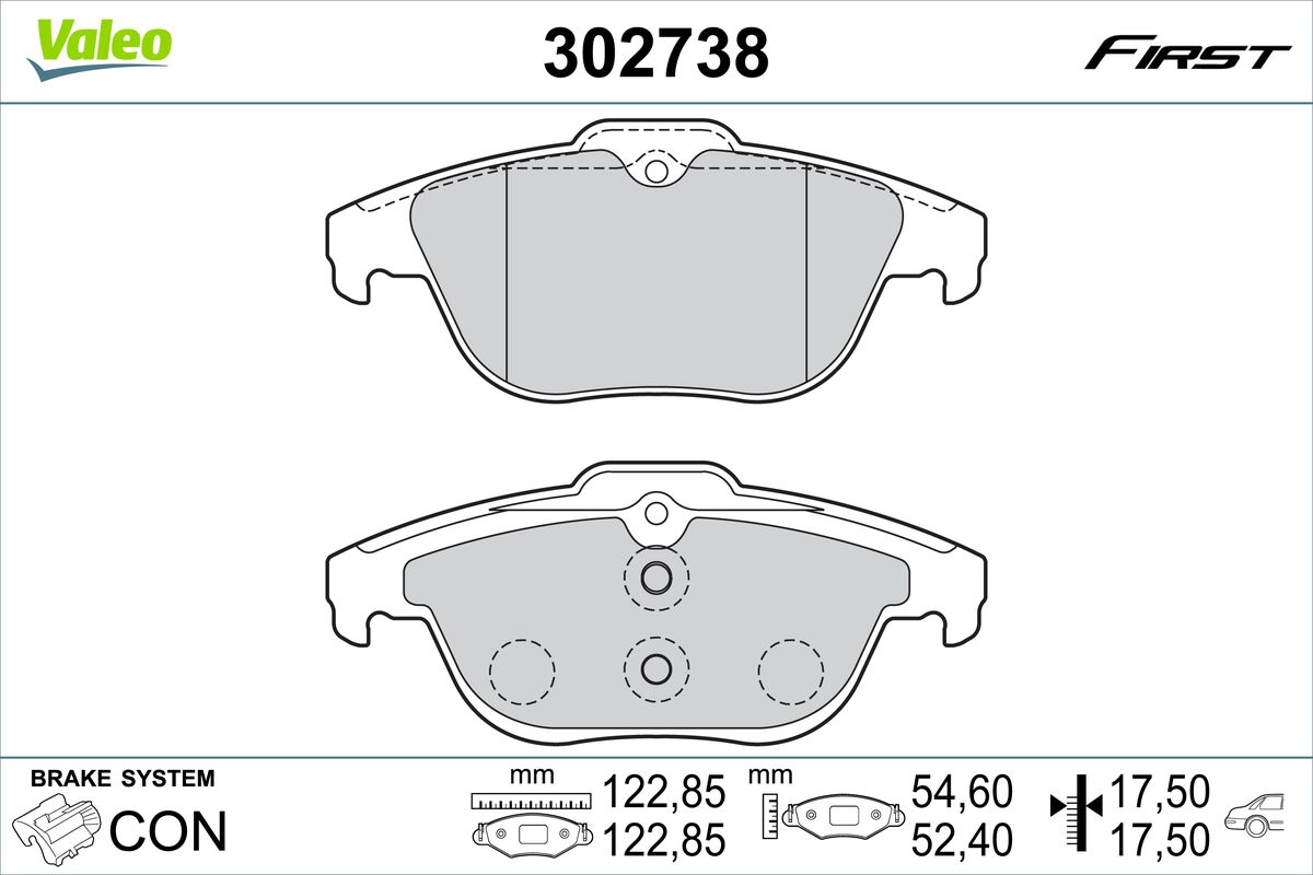 VALEO Fékbetét, mind 302738_VALEO